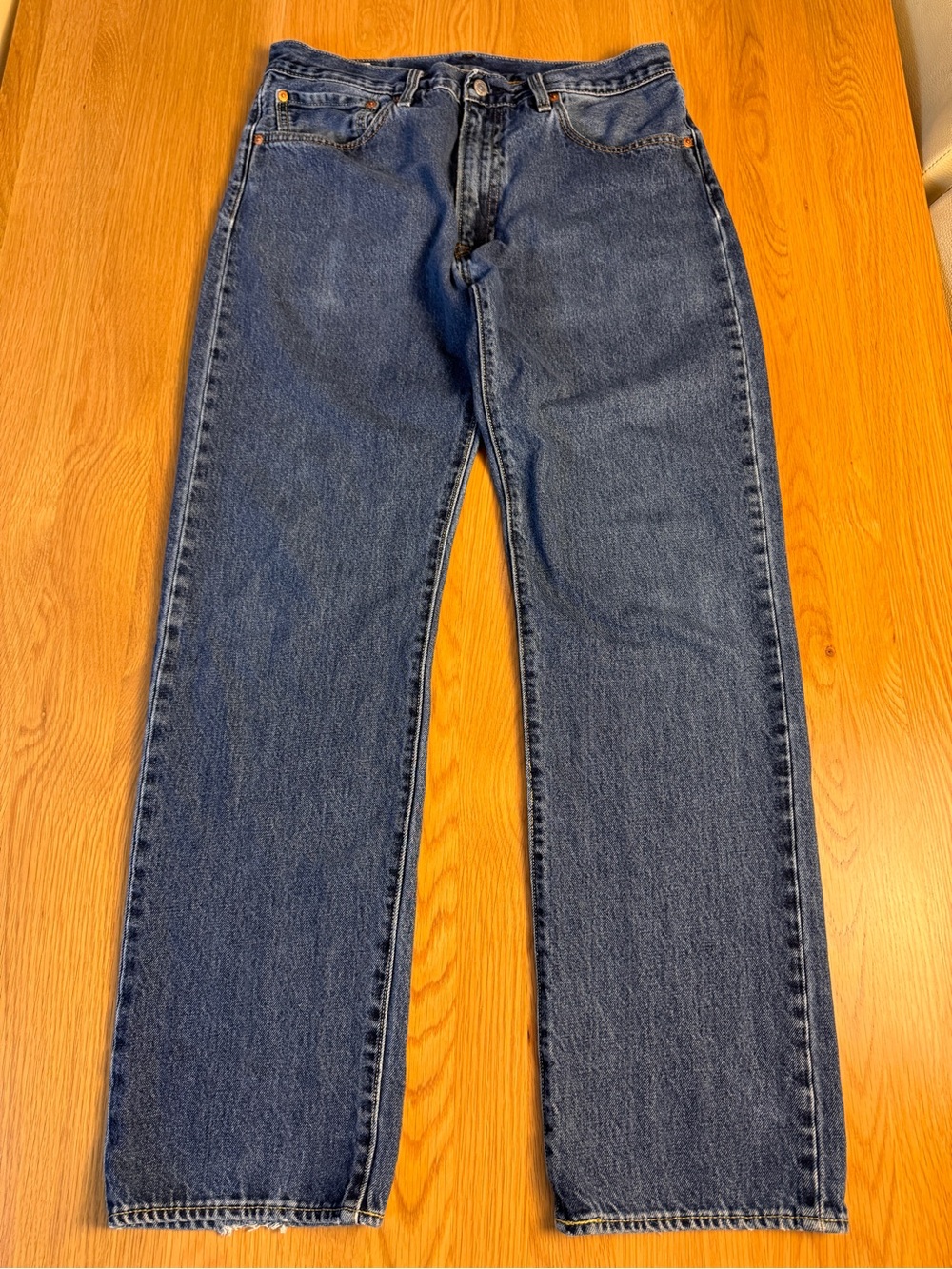 Levi's Men's 551Z 34x34 Dark Blue Relaxed Straight Jeans Big E
